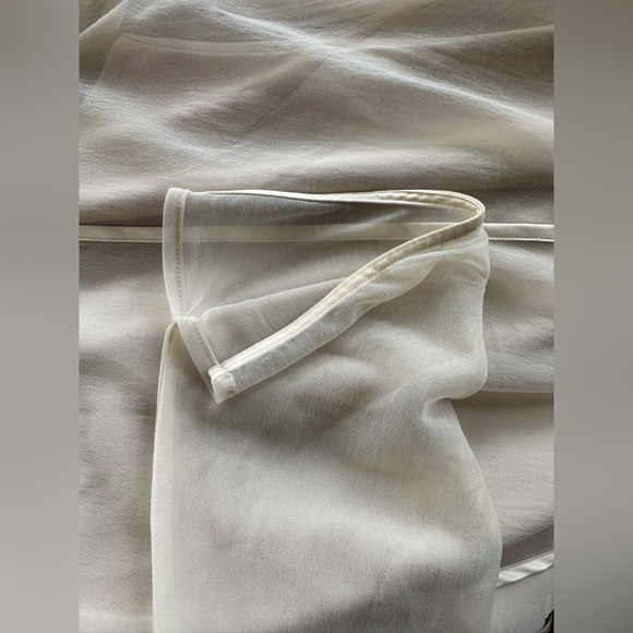 Fray I.D Sheer Cut and Sew Dress Off White Size 2 - Picture 11 of 12